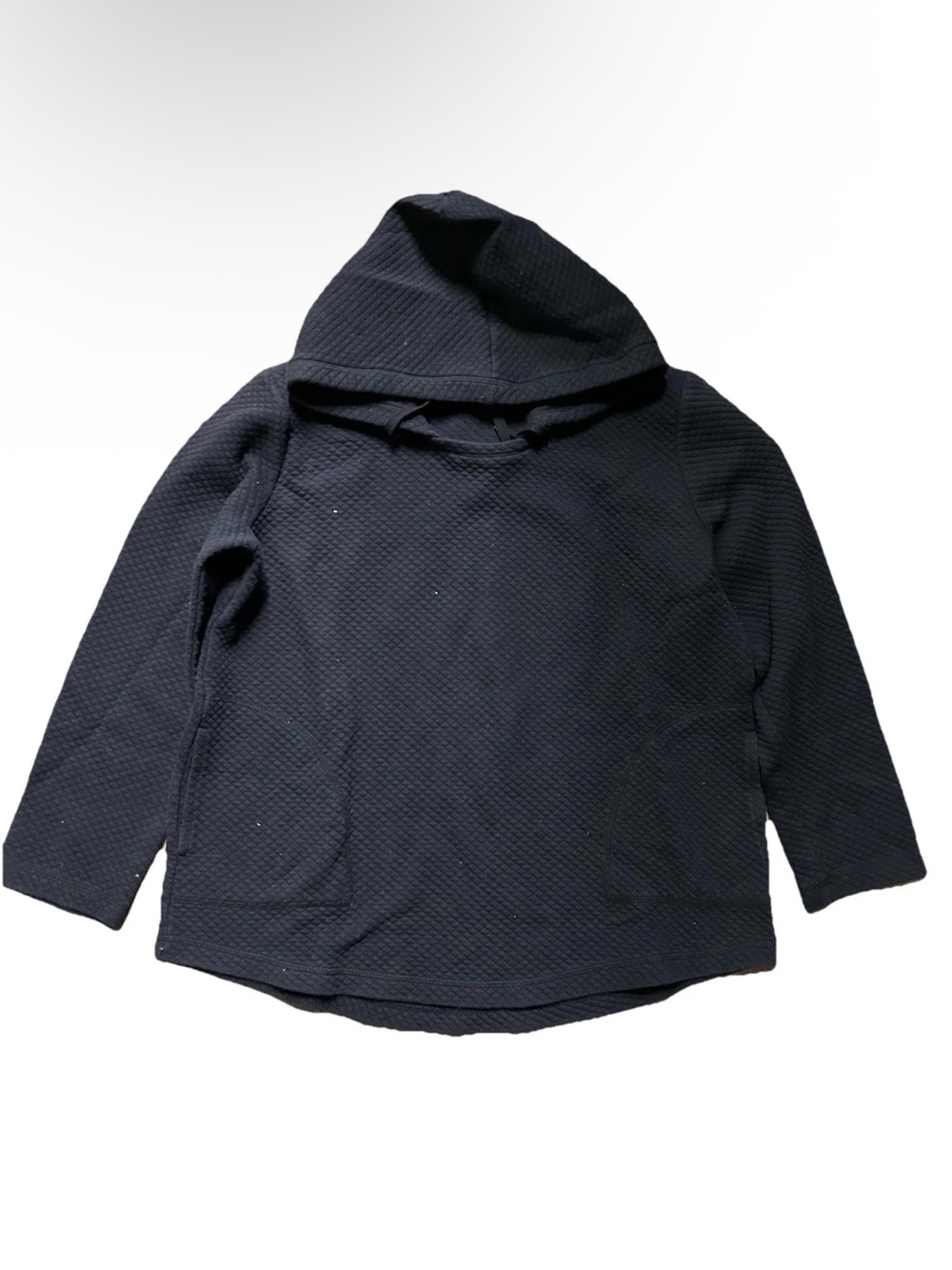 Women’s Talbots Navy Blue Quilted Hoodie Sweatshirt Size Large